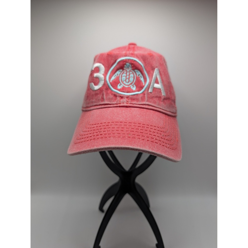 ESY 30A Florida Sea Turtle Beach Hat Mens Faded Red Pigment Dyed Baseball Cap